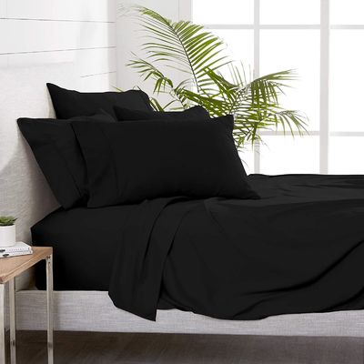 Super Soft Microfiber 1800 Thread Count Bed Sheet Set 6pcs Europese en Amerikaanse stijl