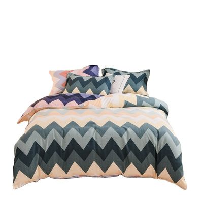 Witte 4 stukken 100% katoenen dekbedbed set aangepast kleur dekbed beddengoed set