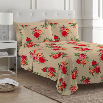 80gm 100% polyester geweven microfiber beddengoed Set 6pcs met aangepast ontwerp