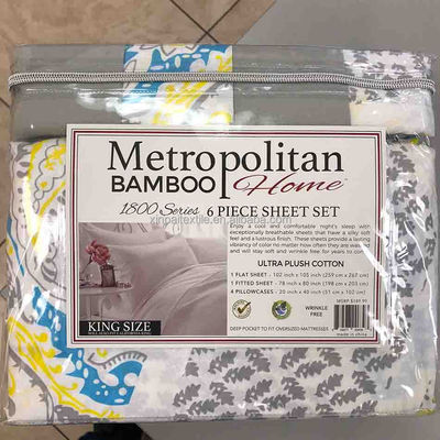Geen vulling Solid Print Microfiber Stof 80gm 100% polyester beddengoed Set 6pcs