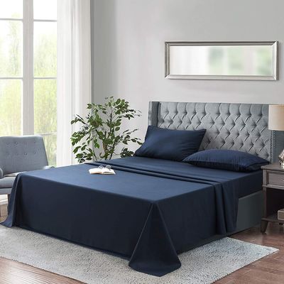 200TC Drie lijnen borduurwerk Luxe hotel lakenset met 100% polyester microfiber