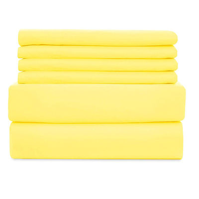 Nationale normen Kleurvastheid Bamboe 2200 Series Gepoetste Microfiber Plaat Set 6pcs