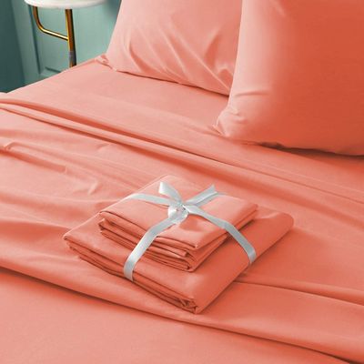 Bamboe 2200 serie 6pcs gepoetste Microfiber bedden set zonder vullen voor hotel