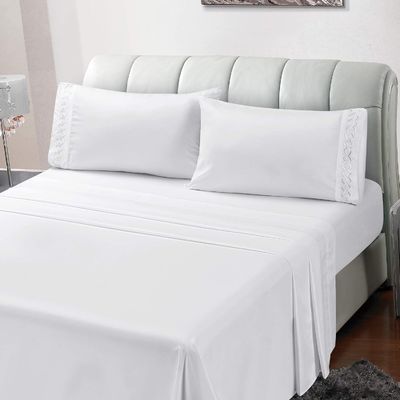 Solid Soft Brushed Microfiber Luxe Borduurplaat Set 3/4pcs Op maat