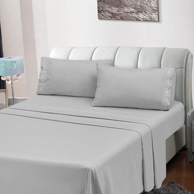 90 gram geborduurde vellen met een solide patroon extra zacht, rimpel en vervaagingsbestendige 4pcs