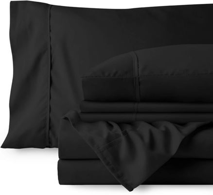 Super Soft Microfiber 1800 Thread Count Bed Sheet Set 6pcs Europese en Amerikaanse stijl