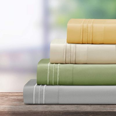 Verander uw kinderkamer in een gezellige retraite met 4PCS 3-lijn borduurbedden
