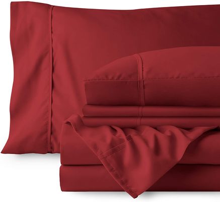 100% polyester microfiber plain 5mm trim luxe beddengoed sets voor 6pcs in Xinpai