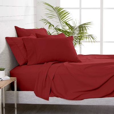 100% polyester microfiber plain 5mm trim luxe beddengoed sets voor 6pcs in Xinpai