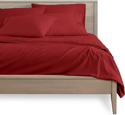 100% polyester microfiber plain 5mm trim luxe beddengoed sets voor 6pcs in Xinpai