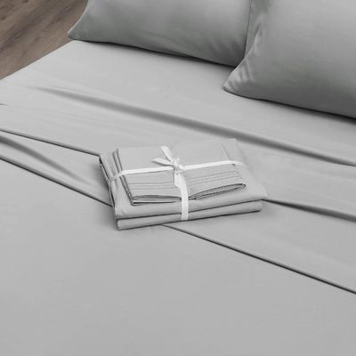 Microfiber geborduurde lakens Set voor 16 "Deep Pocket Mattress 3/4pcs is aangepast JA