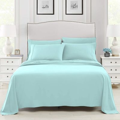 6 PC Super Soft Microfiber beddengoed Set Wrinkle Fade Resistent voor 14' Deep Pocket