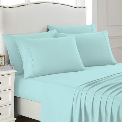 6 PC Super Soft Microfiber beddengoed Set Wrinkle Fade Resistent voor 14' Deep Pocket
