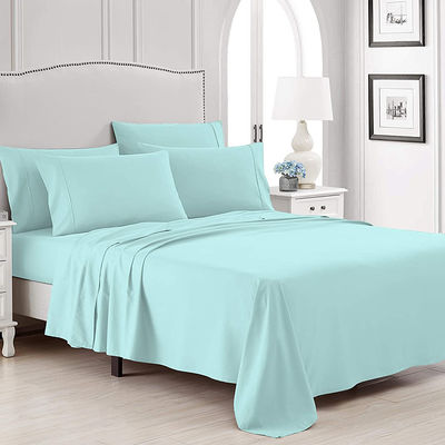 6 PC Super Soft Microfiber beddengoed Set Wrinkle Fade Resistent voor 14' Deep Pocket