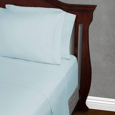 90gm Microfiber Bed Set met twee lijnen borduurwerk 3pcs en 4pcs Set machine wasbaar