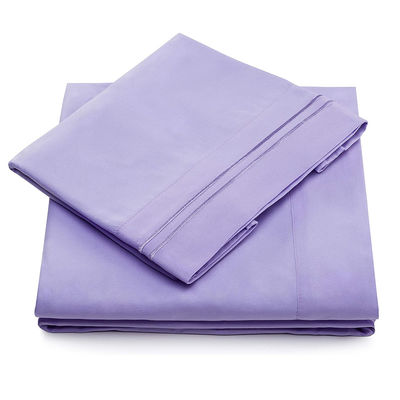 90gm Microfiber Bed Set met twee lijnen borduurwerk 3pcs en 4pcs Set machine wasbaar