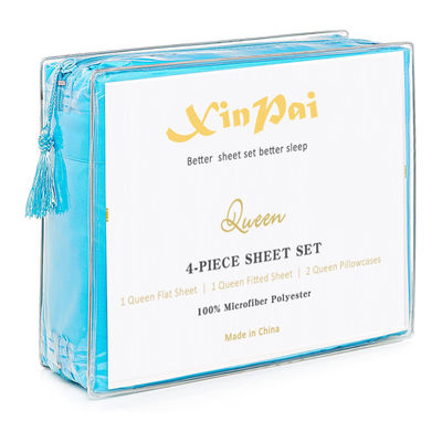 Solid Pattern Microfiber Bed Sheet Set 133 * 60 Stoffendichtheid