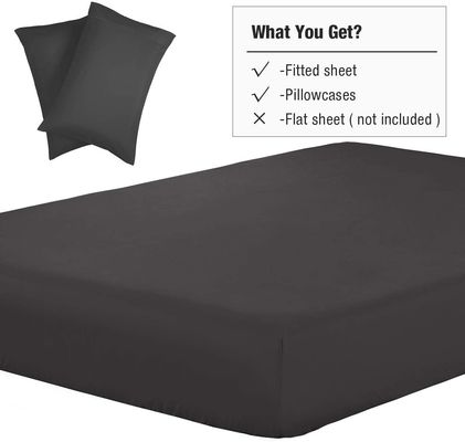 133 * 60 Stoffendichtheid 3 stukken Fitted Sheet Set voor 20 "diepe matrassen 2 kussens