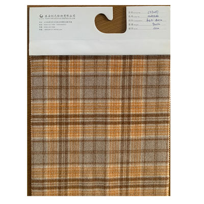 Coat Suit Geweven Stof Fancy En Luxe Polyester Wol Gemengd Tweed Met Grote Plaid