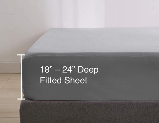 Aanpasbaar JA 100% polyester Microfiber Fitted Plaat Volledig elastisch overal extra diepe zak Alle seizoenen