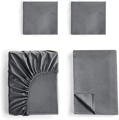 200TC katoenen beddengoed met diepe matraszakken All-Season Full Length Elastic