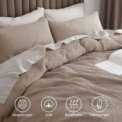 Voeg een vleugje luxe toe aan uw slaapkamer met een 100% katoenen weefsel dekbed set