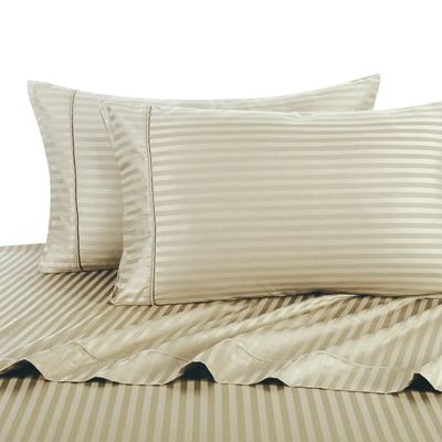 Draden geteld 300tc 100% katoen gestreepte satine beddengoed set voor luxe 5 sterren hotel