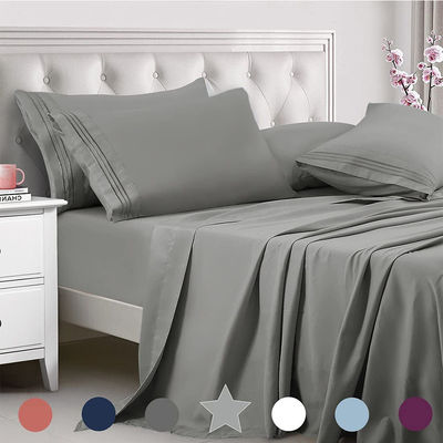 Alle seizoenen 1800 draad tellen 100% Microfiber plaat set 6pcs gemaakt van 40 stof tellen