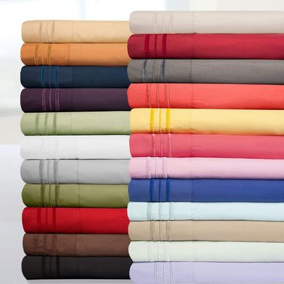 Alle seizoenen 1800 draad tellen 100% Microfiber plaat set 6pcs gemaakt van 40 stof tellen