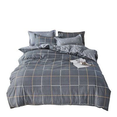 100% polyesterstof king size linnen bedkamer set met dekbed en platte lakens