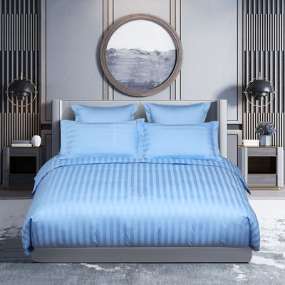 Blauw en wit gestreepte lakens 100% katoenen ziekenhuisbedden