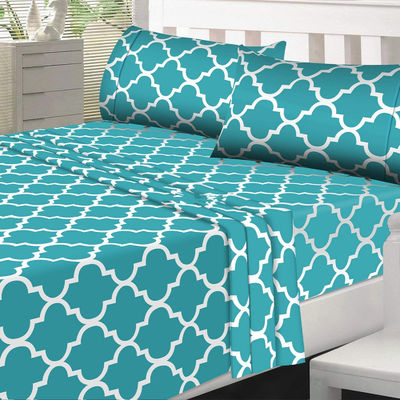 Gepersonaliseerde Luxe Gepersonaliseerde Ontwerp 4-Piece Bed Sheet Set met 300 Thread Count