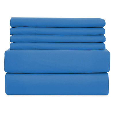 GARD GEKLEURD 100% polyestervezel 6 stuks bamboe solide microfiber stof bedden set