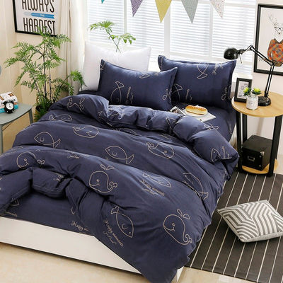 All-Season 4-Piece beddengoed Set Prinses en gordijnen Stonewashed Linnen voor kinderen Volle grootte