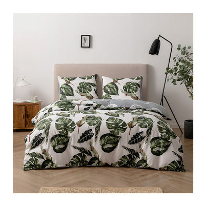 African Bed Linen Set met 300tc draad getal en Custom Leaf Pattern Printing