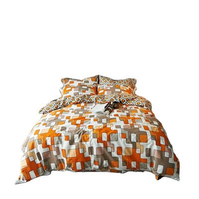 Garn gekleurd patroon 100% bamboe dekbed set moderne stijl met beddoeken kussens