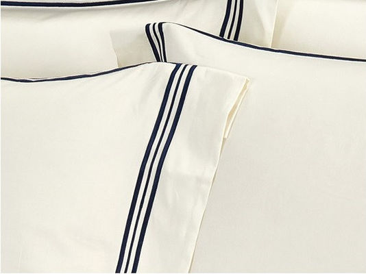 Elegant Huis 60s Puur Katoen Hotel Bedden Set met Garens Gekleurd Patroon