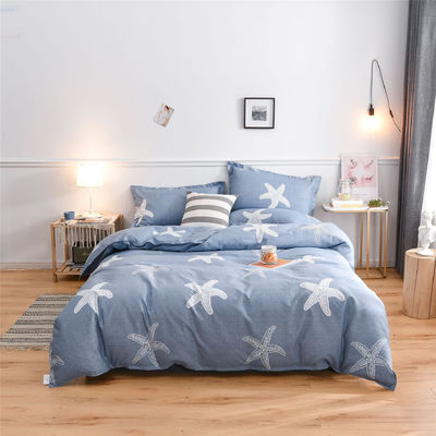 Witte 4 stukken 100% katoenen dekbedbed set aangepast kleur dekbed beddengoed set
