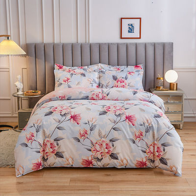 Witte 4 stukken 100% katoenen dekbedbed set aangepast kleur dekbed beddengoed set