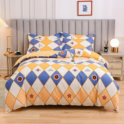 Witte 4 stukken 100% katoenen dekbedbed set aangepast kleur dekbed beddengoed set