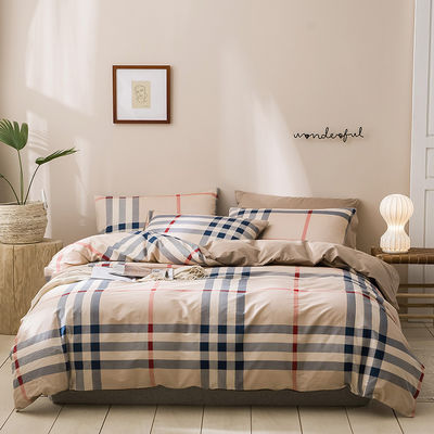 4 stuks solide patroon 100% puur Frans zacht duurzaam linnen beddengoed dekbed sets