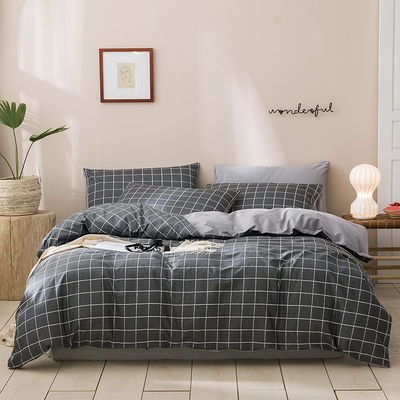 4 stuks solide patroon 100% puur Frans zacht duurzaam linnen beddengoed dekbed sets