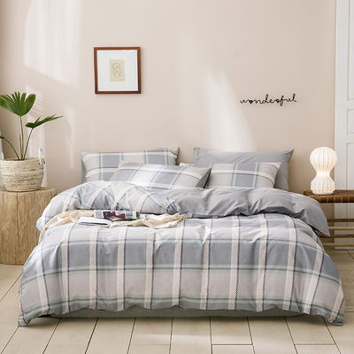 4 stuks solide patroon 100% puur Frans zacht duurzaam linnen beddengoed dekbed sets