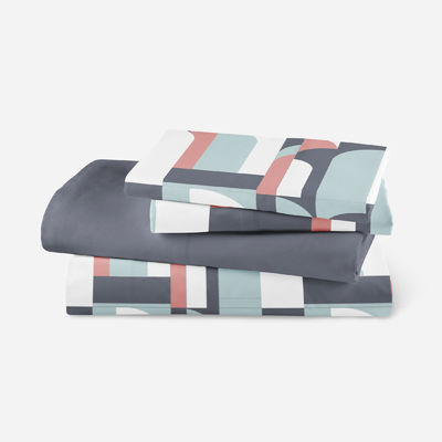 Home Textiel Platte lakens Geometrisch beddek beddek zacht lakens 4 stuks