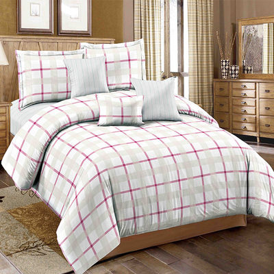 Gepersonaliseerde garen geverfde plaid streep beddengoed set lakenschijf kussenschijf sets is aangepast Ja