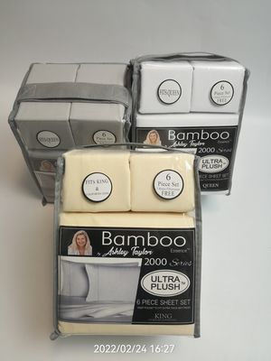 Hypoallergene 6pcs bamboe bedden set voor slaapkamer in Europese en Amerikaanse stijl