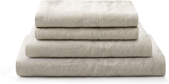 Queen Size Stone Gewassen Frans Linnen Bedden Set van 4 100% Puur Linnen Linnen Europa Stijl