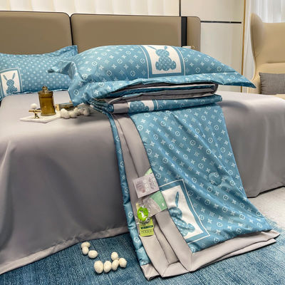 Solid Pattern 300TC Luxe Bamboe Bedden Set voor aanpassing en comfortabele slaap