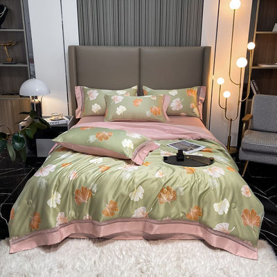 100%TENCEL 300TC 60S Stoffendichtheid Tencel bloemen dekbed katoenen beddengoed