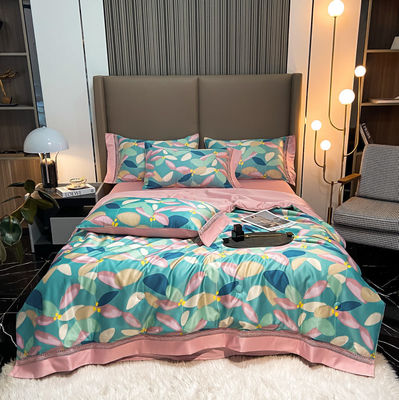 100%TENCEL 300TC 60S Stoffendichtheid Tencel bloemen dekbed katoenen beddengoed